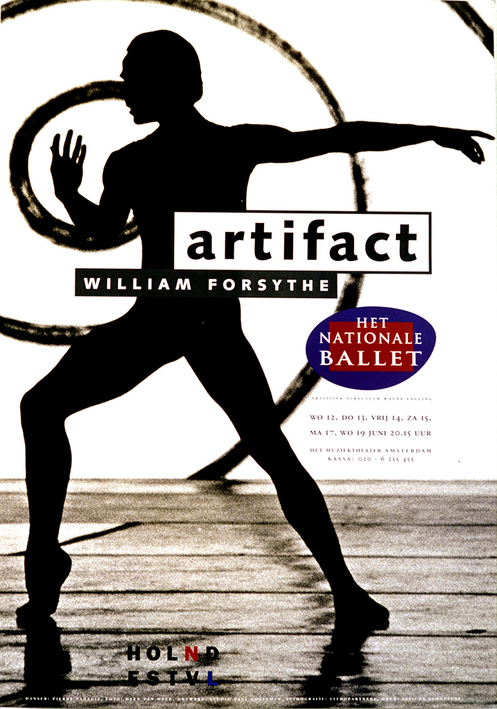 affiche Artifact, Het Nationale Ballet, choreographer William Forsythe